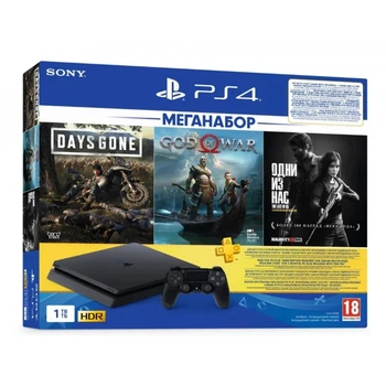 Ігрова приставка Sony Playstation 4 Slim 1Tb + 3 ігри (God of War, Days Gone, The Last of Us) PS4 slim Б/В