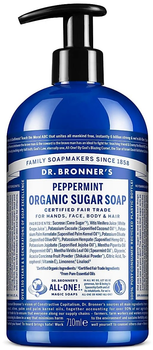 Рідке мило Dr. Bronner’s Organic Sugar Peppermint 710 мл (0018787830628)