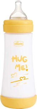 Пляшка для годування Chicco Perfect 5 Love 4+ m Жовта 300 мл (8058664153992)