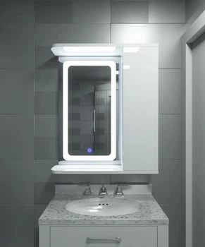 Зеркальный шкаф ШК14 с LED подсветкой с сенсором 600х700х160 мм дверца справа