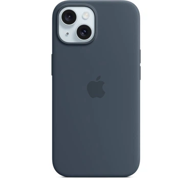 Чехол SoftCase iPhone 15 Silicone Case with MagSafe and Animation Storm Blue