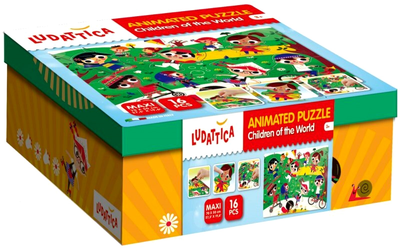 Пазл Lisciani Ludattica Animated Puzzle Children of the World 16 деталей (8008324058044)