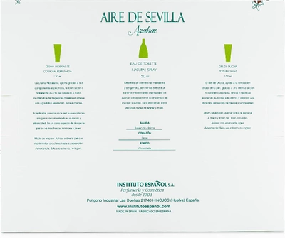 Zestaw damski Instituto Espanol Aire De Sevilla Azahar Woda toaletowa 150 ml + krem do ciała 150 ml + żel pod prysznic 100 ml (8411047151617)