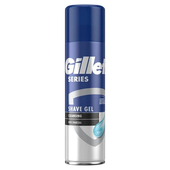 Гель для гоління Gillette Series Cleansing With Charcoal 200 мл (7702018619696)