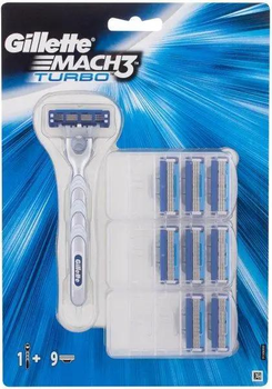 Бритва Gillette Mach 3 Turbo з 9 змінними картриджами (GMT-33)