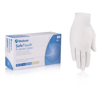 Латексні рукавички з пудрою Medicom 100 шт/уп XL