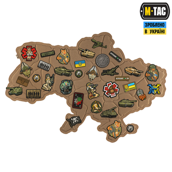 Панель для нашивок M-Tac Карта Украины Coyote