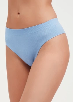 Труси бразиліана жіночі безшовні в рубчик Giulia BRASILIAN BRIEFS RIB L/XL Blue-lacecap hydrangea