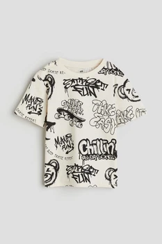 Футболка белая Графити H&M 92см (400095351)