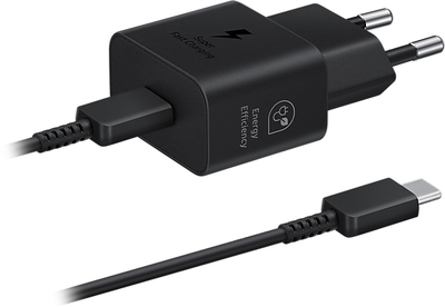 Мережевий зарядний пристрій Samsung 25W Type-C Cable Black (EP-T2510XBEGEU)