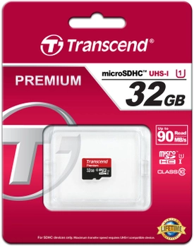 Карта пам'яті Transcend microSDHC 32GB Class 10 UHS-I Premium (TS32GUSDCU1)