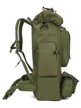 Водонепроникний тактичний рюкзак Tacal-A4 80L Хакі (4 в 1)