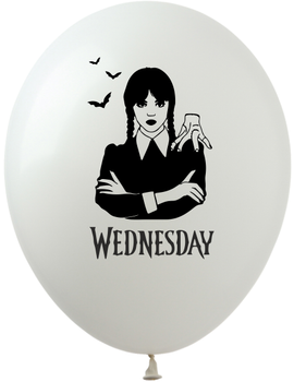 Латексные воздушные шары Belbal Wednesday Венсздей 12" 30 см, 5 шт 19564