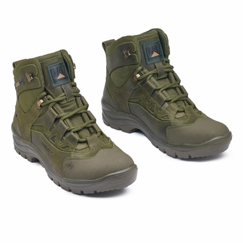 Берці літні тактичні черевики PAV 501 олива хакі шкіряні сітка Fee Air 40