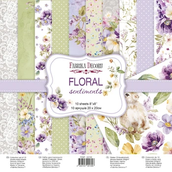 Набор скрапбумаги Фабрика Декору Floral sentiments 20х20 см, артикул FDSP-02130