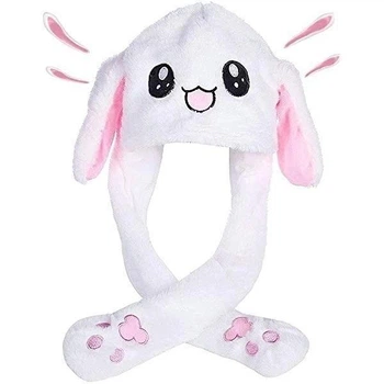Светящаяся шапка БЕЛАЯ Pikachu toys soft toys with led с подвижными ушками