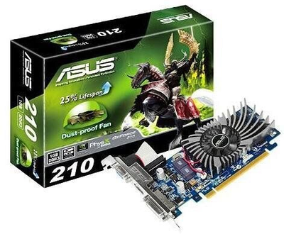 Дискретная видеокарта nVidia GeForce 210, 1 GB GDDR3, 64-bit / VGA, DVI, HDMI