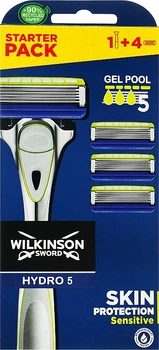Бритва із 4 змінними картриджами - Wilkinson Sword Hydro 5 Skin Protection Sensitive (1160072-124696)