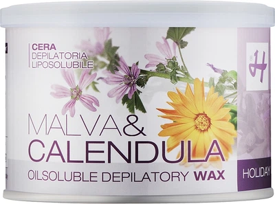Віск для депіляції у банці "Мальва та календула" - Holiday Depilatory Wax 800ml (1270227-146187)