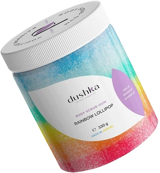 Скраб-жуйка "Веселковий льодяник" - Dushka Rainbow Lollipop Body Scrub-Gum 330g (1200418-136198)
