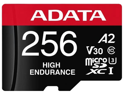 Карта памяти ADATA High Endurance MicroSDXC UHS-I 256GB (AUSDX256GUI3V30SHA2-RA1)