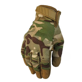 Тактические перчатки полнопалые с защитой Multicam, L