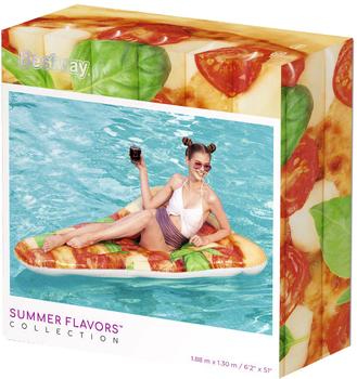 Materac dmuchany do pływania Bestway Pizza 188 x 130 cm (6942138967777)