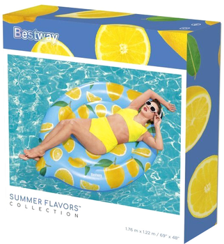 Надувний матрац для плавання Bestway Лимонна долька (6942138982954)