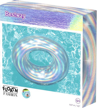 Надувний круг для плавання Bestway Срібний (6942138985177)