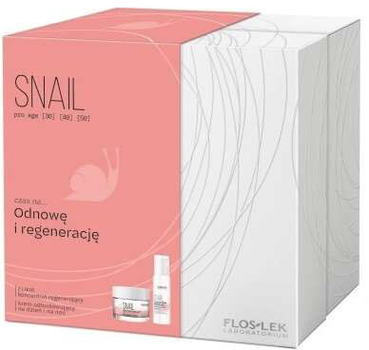 Набір для догляду за обличчям Floslek Snail Еліксир для обличчя 30 мл + Крем для обличчя 50 мл (5905043006925)