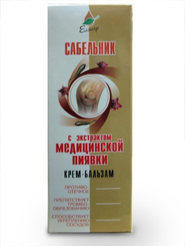 Крем-бальзам "Шабельник" з екстрактом медичної піявки - Еліксір 75ml (420079-36512)