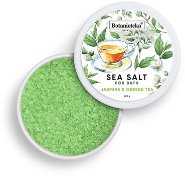 Сіль морська для ванн "Жасмин і зелений чай" - Botanioteka Jasmine & Green Tea Bath Salt 400g (851608-31017470)