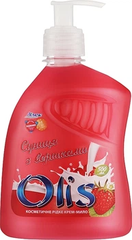 Косметичне рідке крем-мило "Суниця" з дозатором - Olis 500ml (1129365-121058)