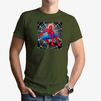 Футболка чоловіча JHK "Spiderman" XXL Хакі (MD-25-6155-28-26)