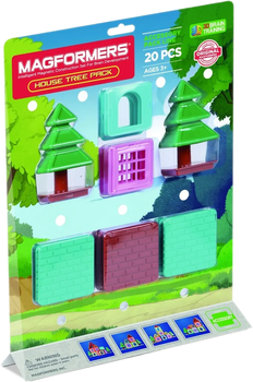 Zestaw akcesoriów do konstrukcji magnetycznych Magformers House Tree Pack 20 szt (8809465532376)