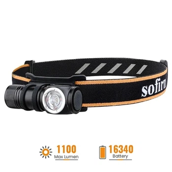 Налобний ліхтар Sofirn HS10 black LH351D 90CRI 1100 lm 5000K + акумулятор