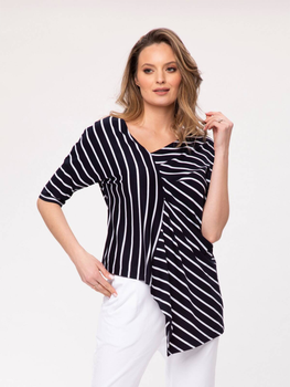 Блузка жіноча Look Made With Love Astrid 126 Nika Stripes S-M Темно-синій/Білий (5903999303785)