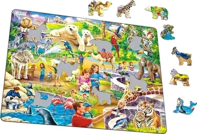 Puzzle Larsen Zoo 36.5 x 28.5 cm 48 elementów (7023852120545)