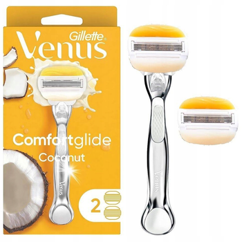 Maszynka do golenia dla kobiet Gillette Venus 5 Comfort Glide Coconut z 2 wymiennymi wkładami (7702018570607)