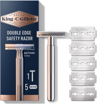 Maszynka do golenia dla mężczyzn Gillette King C z 5 wymiennymi ostrzami (7702018544677)