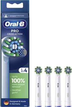 Насадки для электрической зубной щётки Oral-B Pro Cross Action, 4 шт белые (8006540847770)
