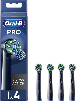 Насадки для электрической зубной щётки Oral-B Pro Cross Action Чорні, 4 шт (8006540847671)