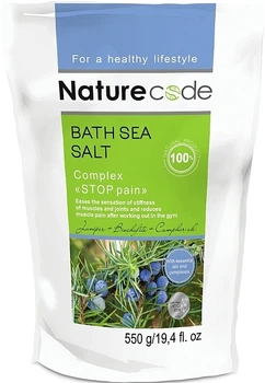 Морська сіль для ванн - Nature Code Stop Pain 550g (784224-28093)