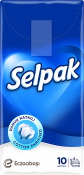 Платочки бумажные "Super Soft" - Selpak 1x10шт (262467-33004)