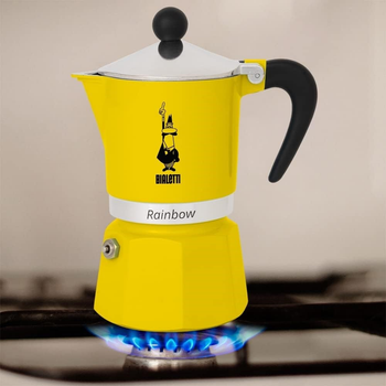 Гейзерна кавоварка Bialetti Rainbow Yellow 300 мл (502020171)