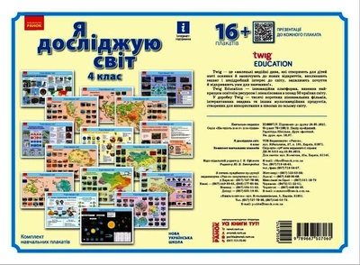НУШ Я дослiджую свiт. 4 клас. Комлект навчальних плакатiв (9789667507060)