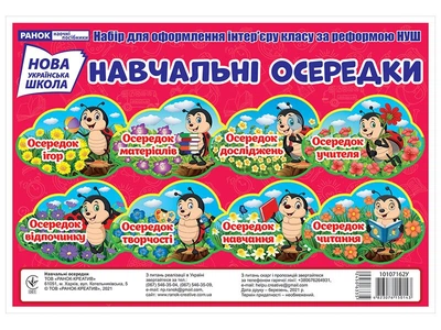 НУШ Навчальні осередки. Набір для оформлення інтер'єру класу (4823076150143)