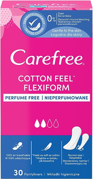 Гігієнічні щоденні гнучкі прокладки, 30 шт. - Carefree Cotton FlexiForm 30шт (791444-23364)