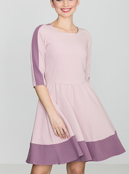 Плаття коротке осіннє жіноче Lenitif K057 L Рожеве (5902194305136)