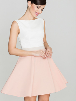 Sukienka trapezowa damska Lenitif K083 XL Różowa (5902194303743)